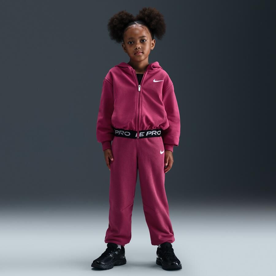Nike Dri-FIT Essentials Pro hoodie met rits over de hele lengte voor kleuters Roze - Foto 3
