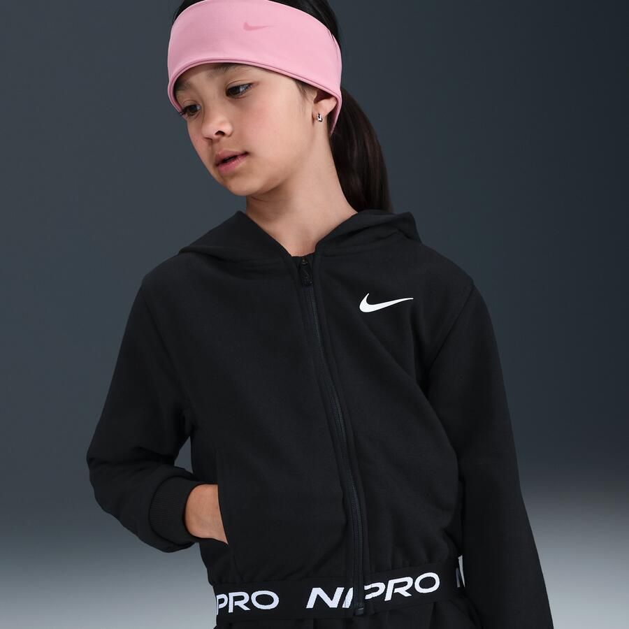 Nike Dri-FIT Essentials Pro hoodie met rits over de hele lengte voor kleuters Zwart - Foto 4