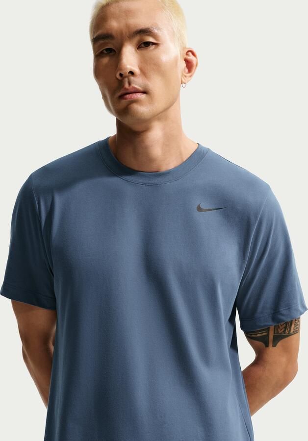 Nike Dri-FIT Fitness T-shirt voor heren Blauw - Foto 4