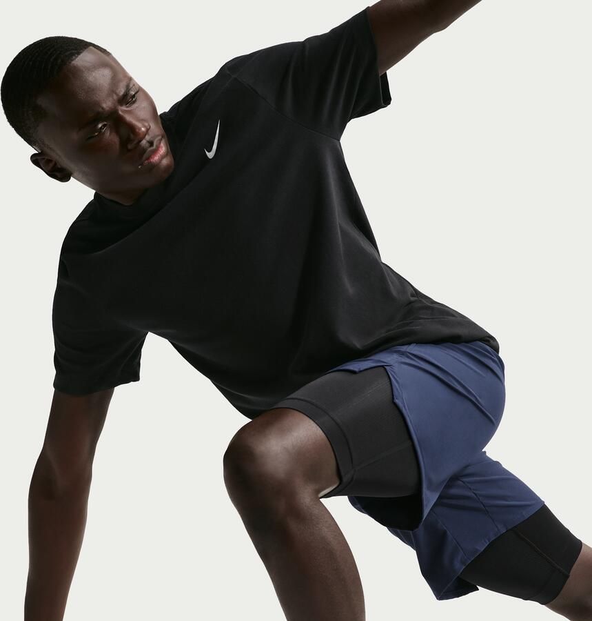 Nike Dri-FIT Fitness T-shirt voor heren Zwart - Foto 7