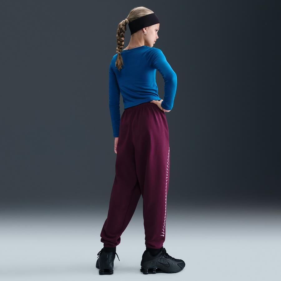 Nike Dri-FIT fleecebroek voor meisjes Rood - Foto 3