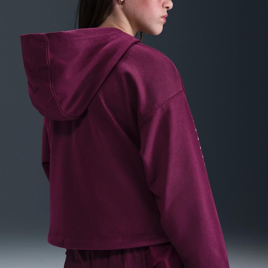 Nike Dri-FIT fleecehoodie voor meisjes Rood