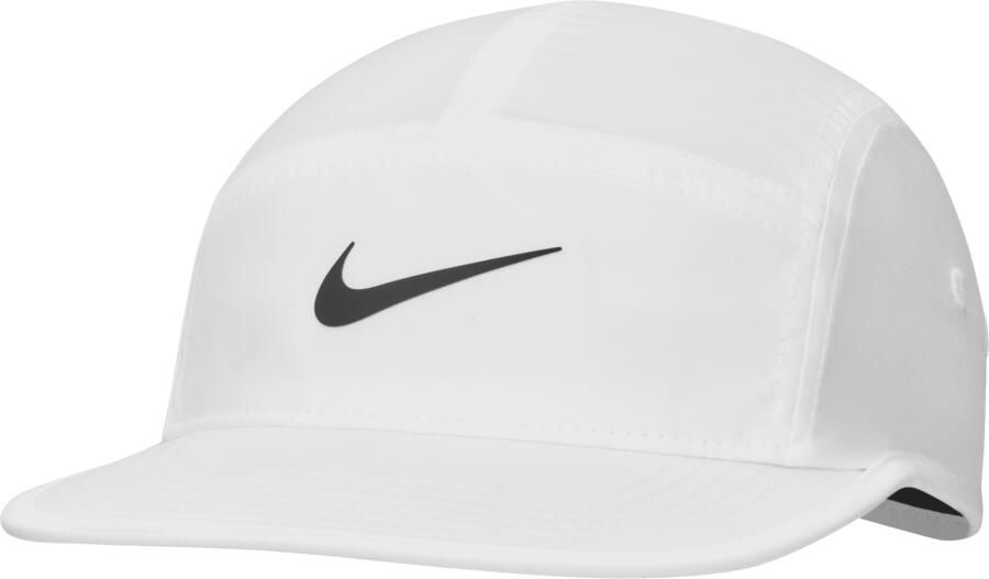 Nike Dri-FIT Fly ongestructureerde Swoosh pet Wit