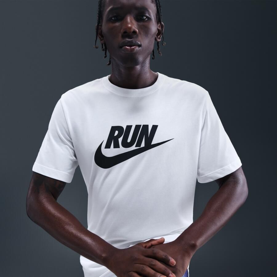 Nike Dri-FIT hardloopshirt voor heren Wit - Foto 2