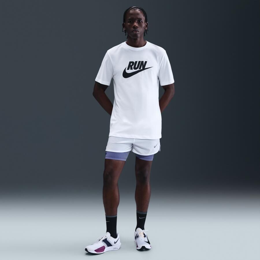 Nike Dri-FIT hardloopshirt voor heren Wit - Foto 3