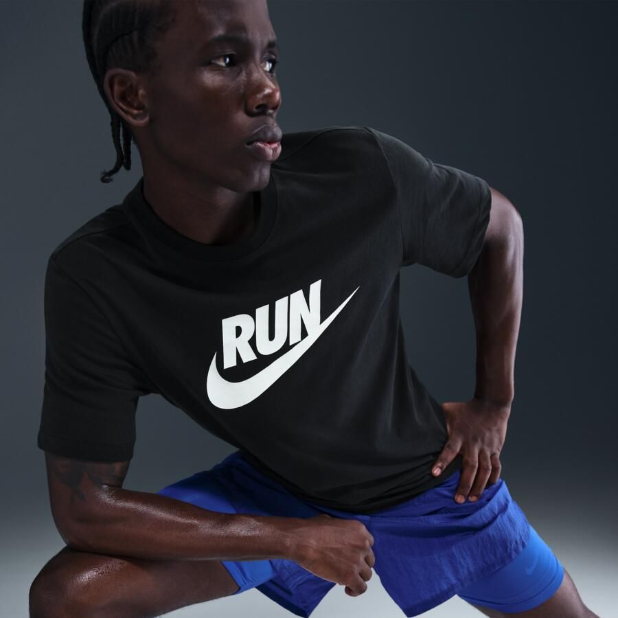Nike Dri-FIT hardloopshirt voor heren Zwart - Foto 2