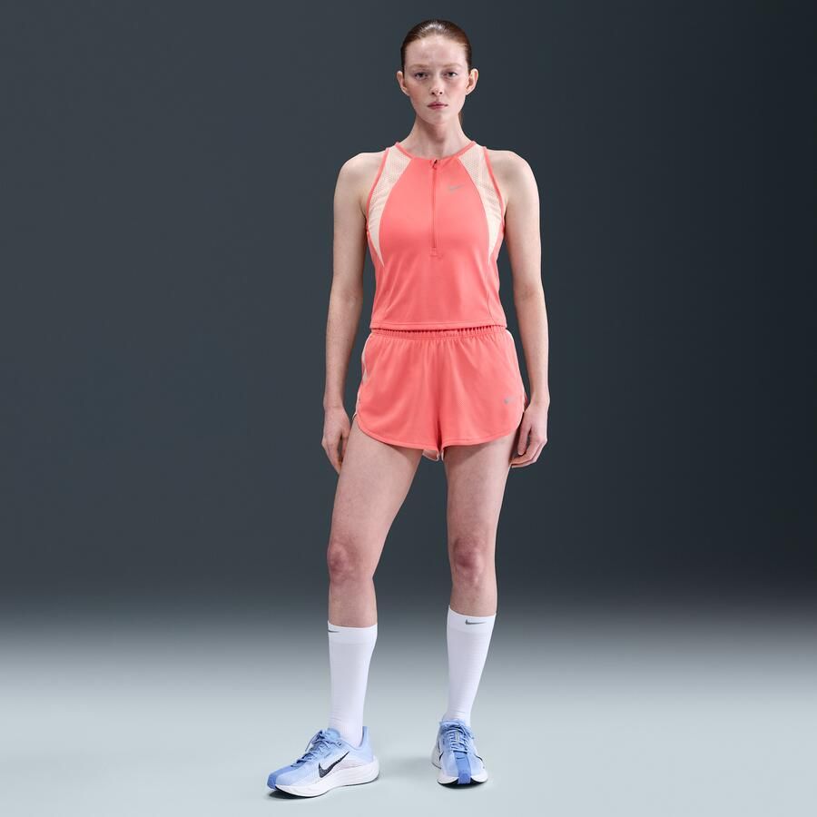 Nike Dri-FIT hardloopshorts met binnenbroekje voor dames Oranje - Foto 4