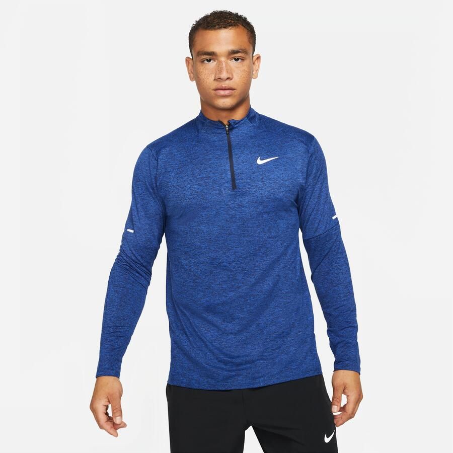 Nike Dri-FIT hardlooptop met halflange rits voor heren Blauw - Foto 3