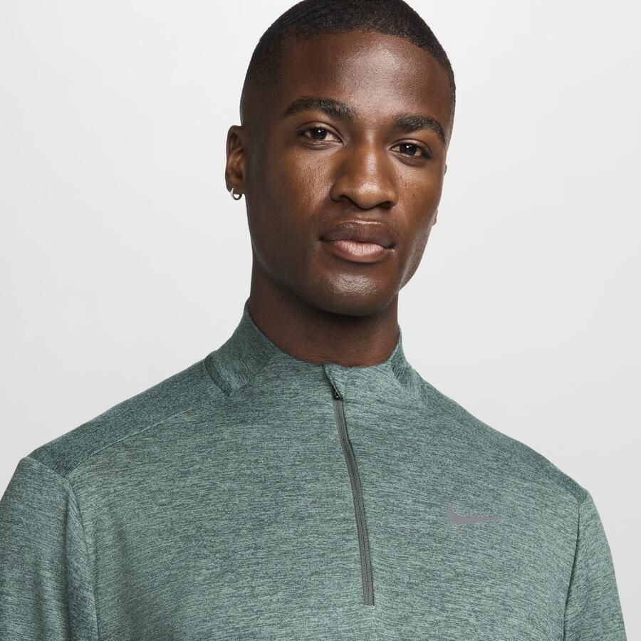 Nike Dri-FIT hardlooptop met halflange rits voor heren Groen