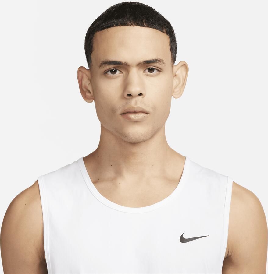 Nike Dri-FIT Hyverse fitnesstanktop zonder mouwen voor heren Wit