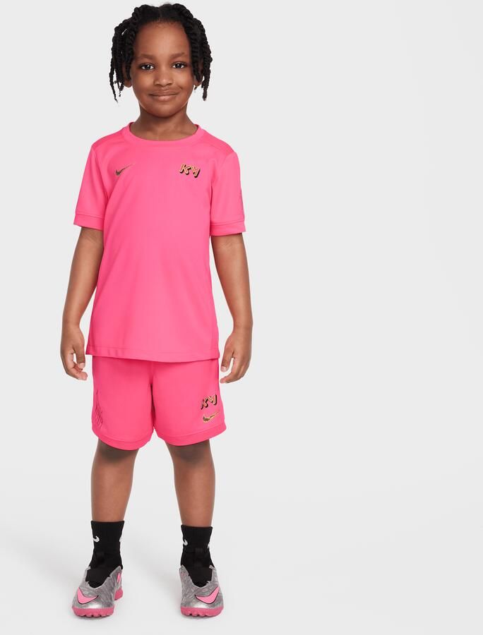 Nike Dri-FIT Kylian Mbappé ACD25 set met top en shorts met korte mouwen voor kleuters Roze - Foto 4