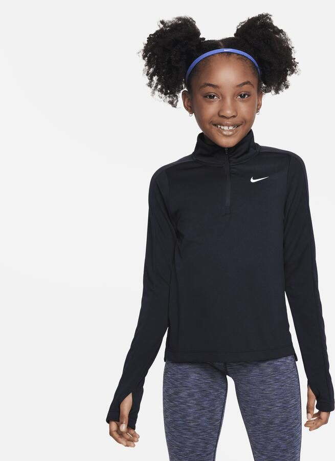 Nike Dri-FIT stop met lange mouwen en korte rits Zwart - Foto 3