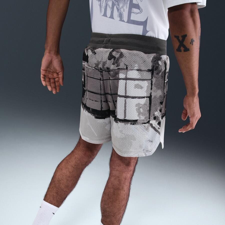 Nike Dri-FIT mesh basketbalshorts voor heren (13 cm) Grijs - Foto 2