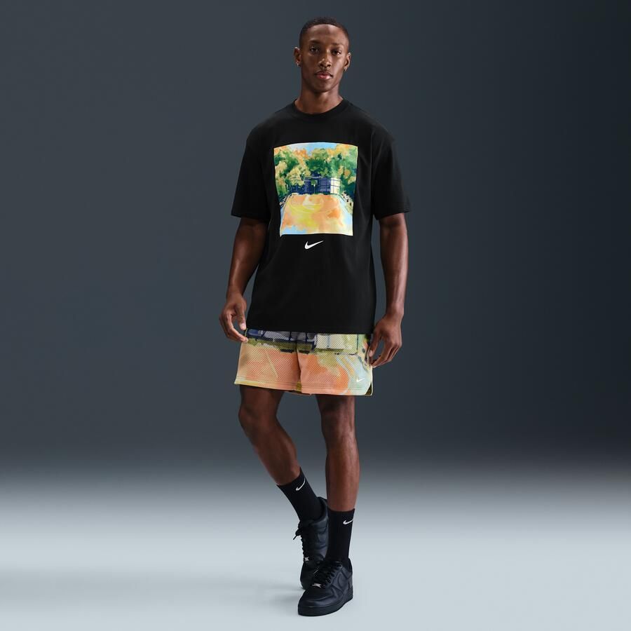 Nike Dri-FIT mesh basketbalshorts voor heren (13 cm) Groen - Foto 4