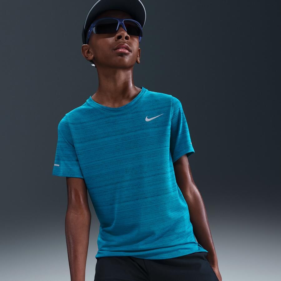 Nike Dri-FIT Miler trainingstop voor jongens Blauw - Foto 4