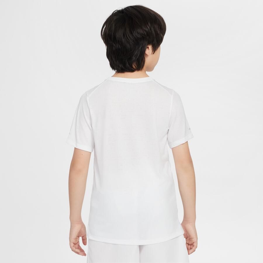 Nike Dri-FIT Miler trainingstop voor jongens Wit