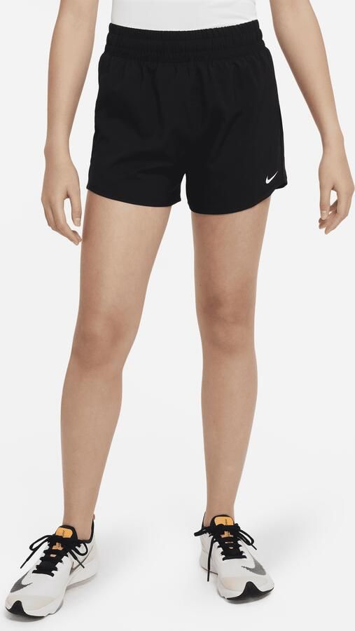 Nike Dri-FIT One geweven trainingsshorts met hoge taille voor Zwart - Foto 3