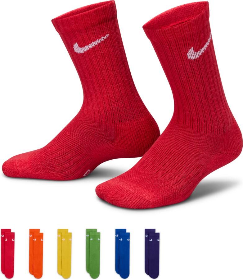 Nike Dri-FIT Performance Basics crew sokken voor kleuters (6 paar) Meerkleurig - Foto 4