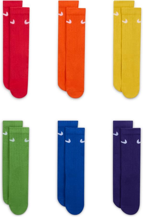 Nike Dri-FIT Performance Basics crew sokken voor kleuters (6 paar) Meerkleurig - Foto 3
