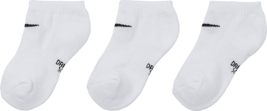 Nike Dri-FIT Perfor ce No-Show sokken voor kleuters (3 paar) Wit - Foto 3