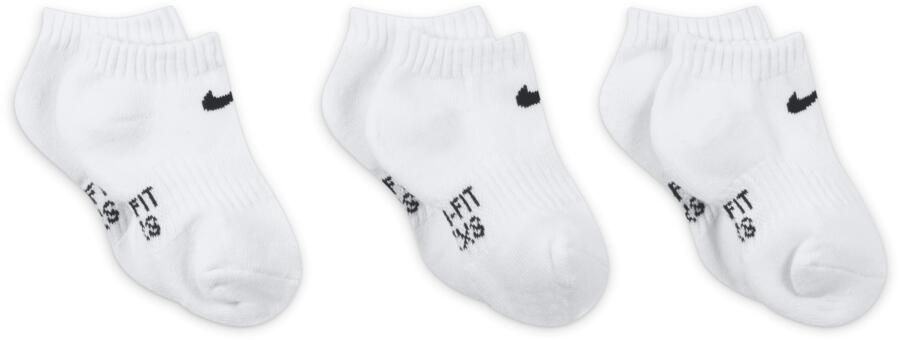 Nike Dri-FIT Perfor ce No-Show sokken voor kleuters (3 paar) Wit - Foto 2
