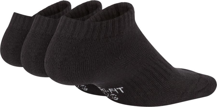 Nike Dri-FIT Perfor ce No-Show sokken voor kleuters (3 paar) Zwart