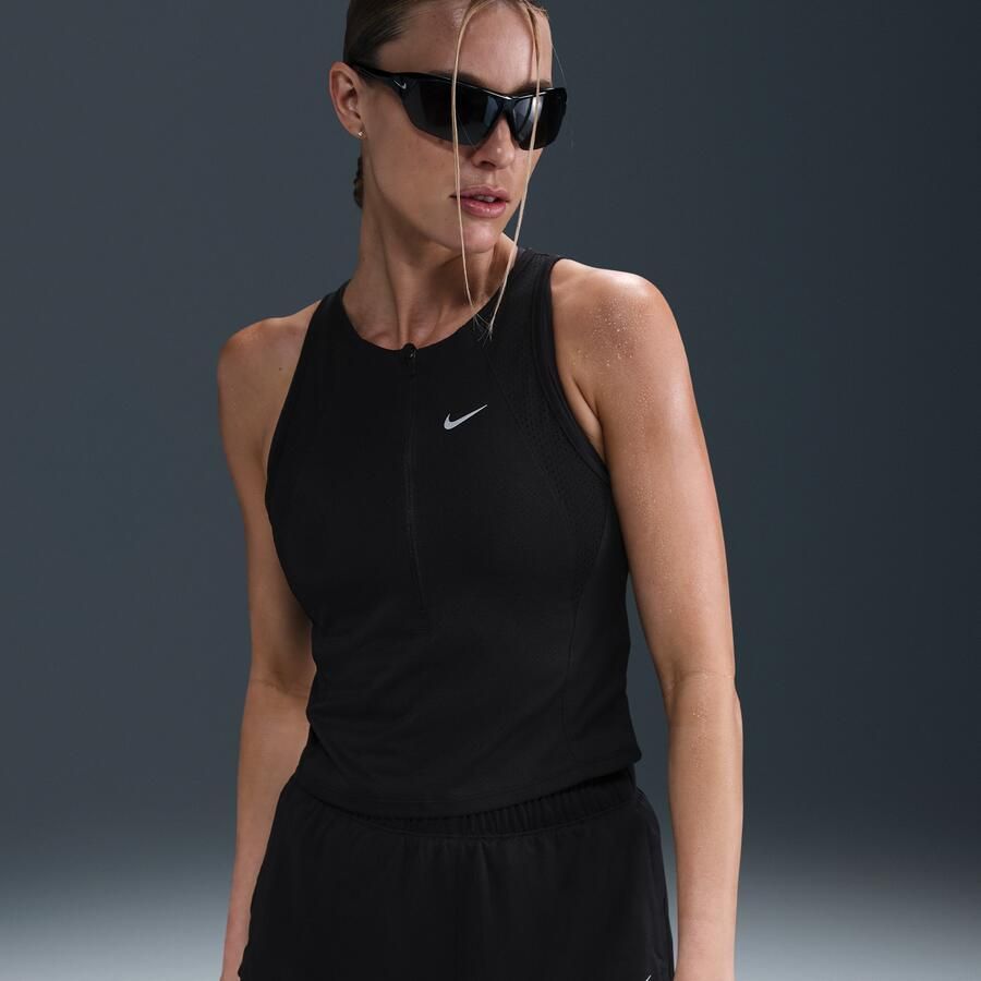 Nike Dri-FIT singlet voor dames Zwart - Foto 4