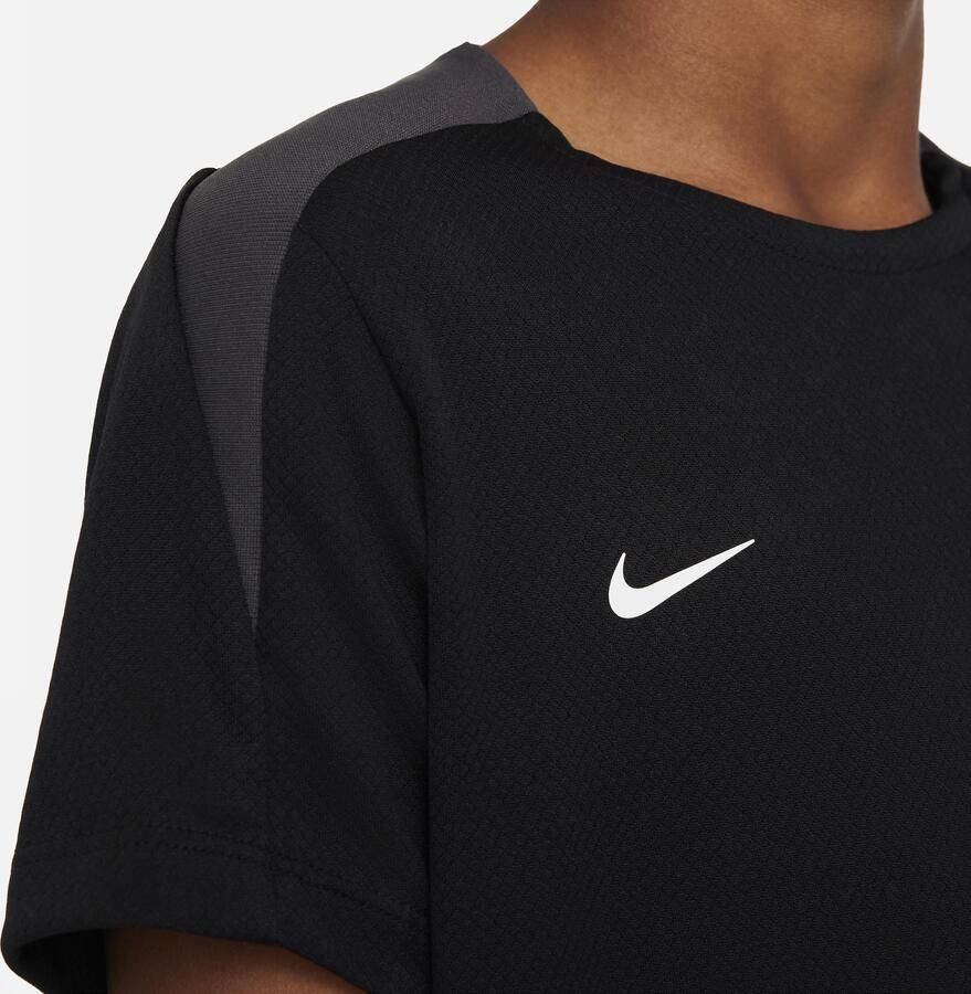 Nike Dri-FIT Strike voetbaltop met korte mouwen voor kids Zwart