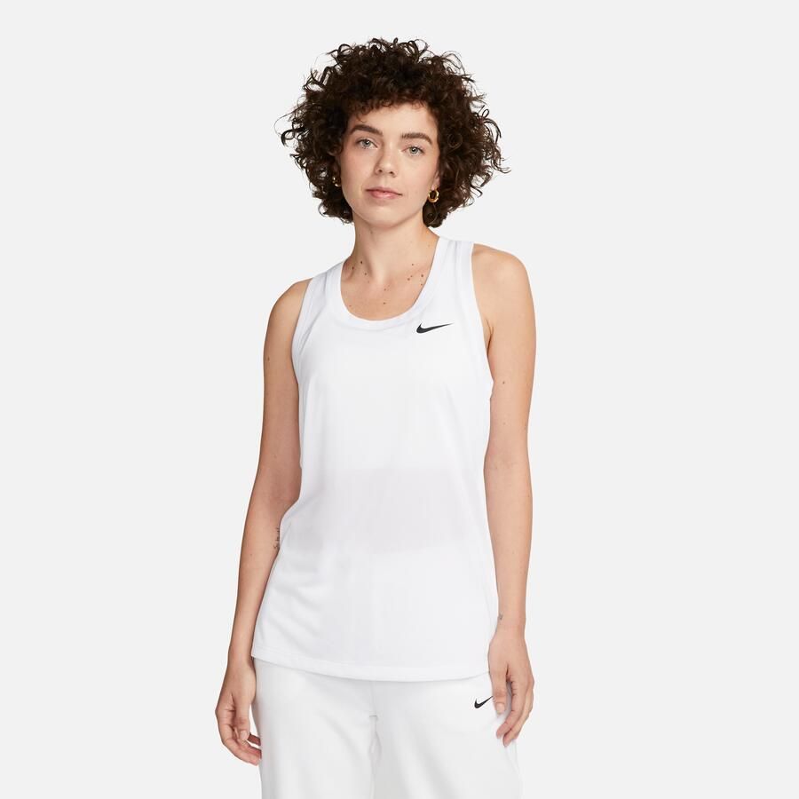 Nike Dri-FIT Tanktop met racerback voor dames Wit - Foto 4