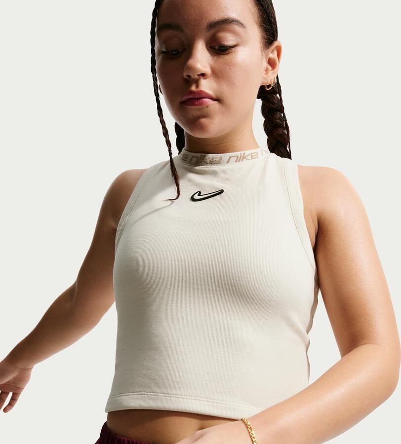 Nike Dri-FIT tanktop voor meisjes Bruin - Foto 4