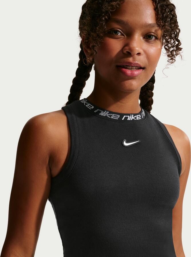 Nike Dri-FIT tanktop voor meisjes Zwart - Foto 4