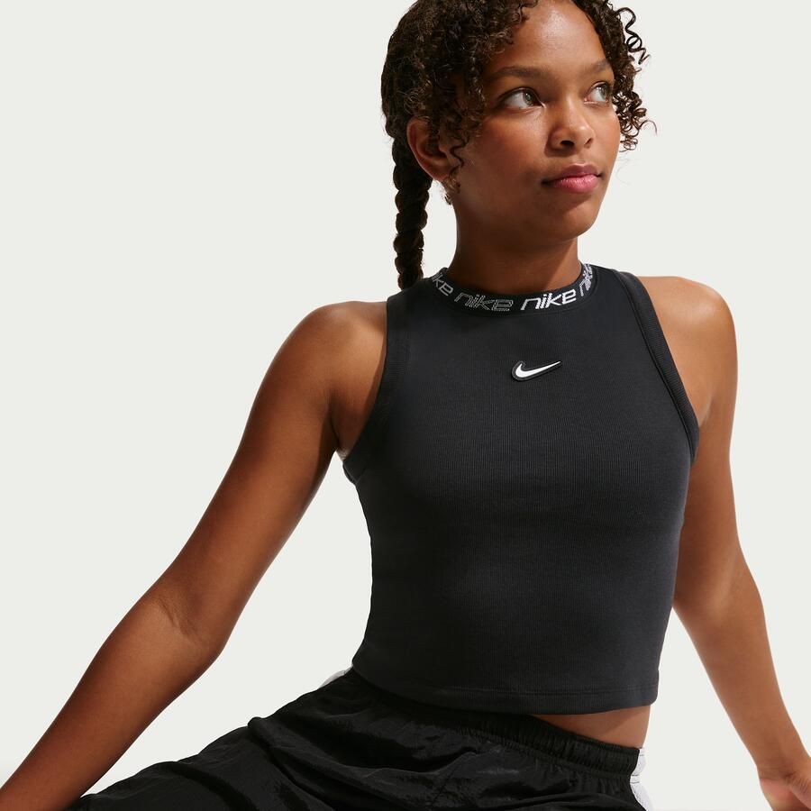 Nike Dri-FIT tanktop voor meisjes Zwart - Foto 2