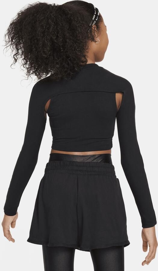 Nike Dri-FIT top met lange mouwen voor meisjes Zwart - Foto 4