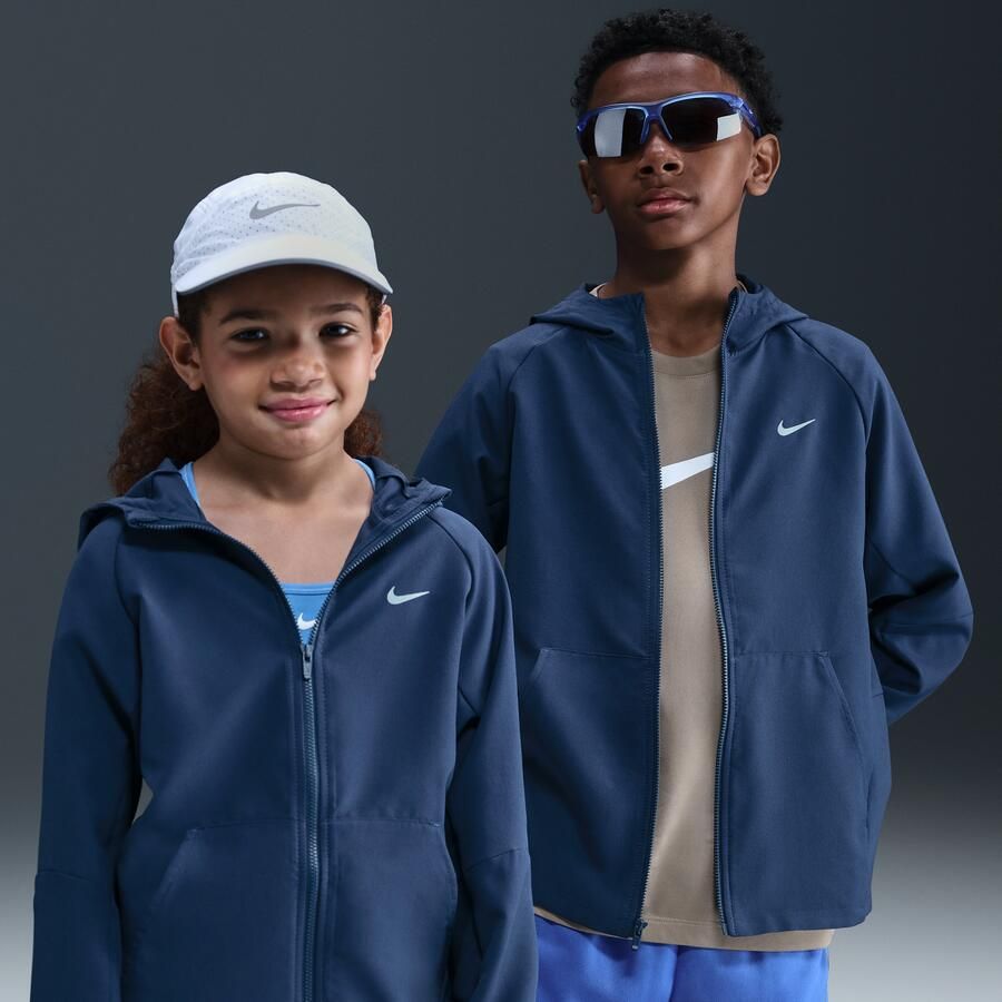 Nike Dri-FIT trainingsjack met uv-bescherming voor kids Blauw - Foto 4
