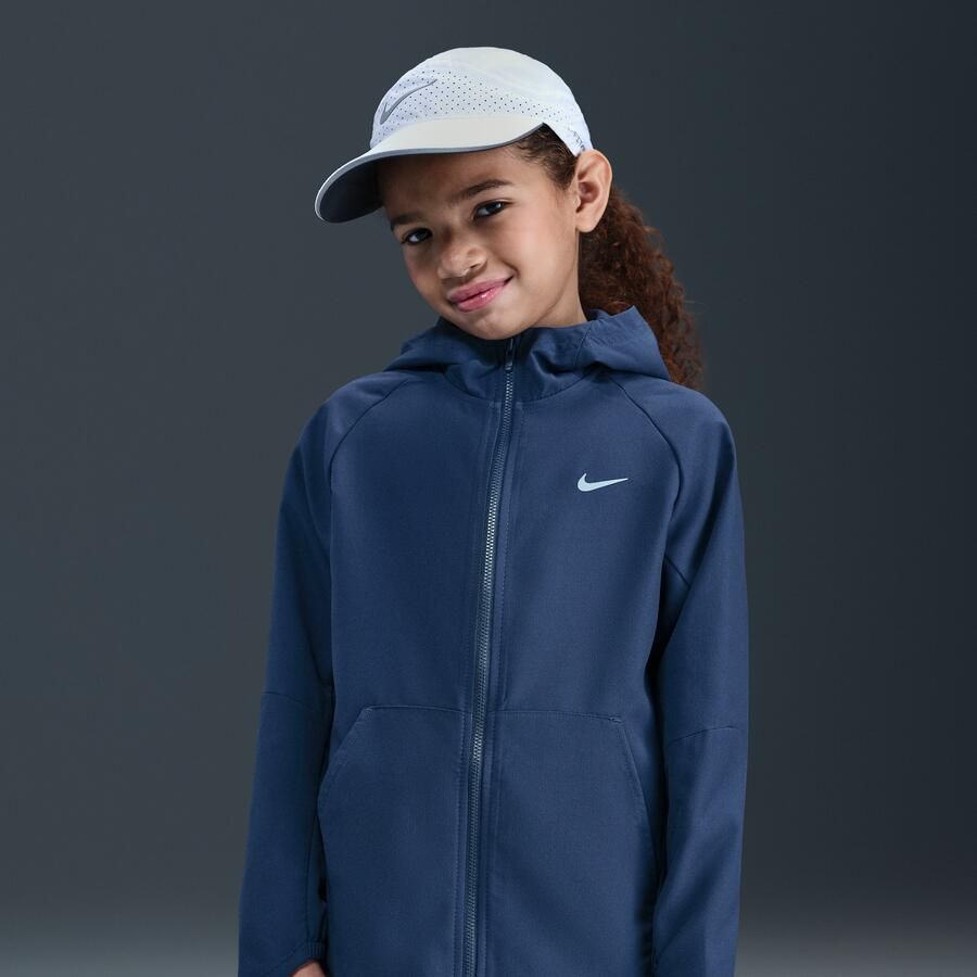 Nike Dri-FIT trainingsjack met uv-bescherming voor kids Blauw