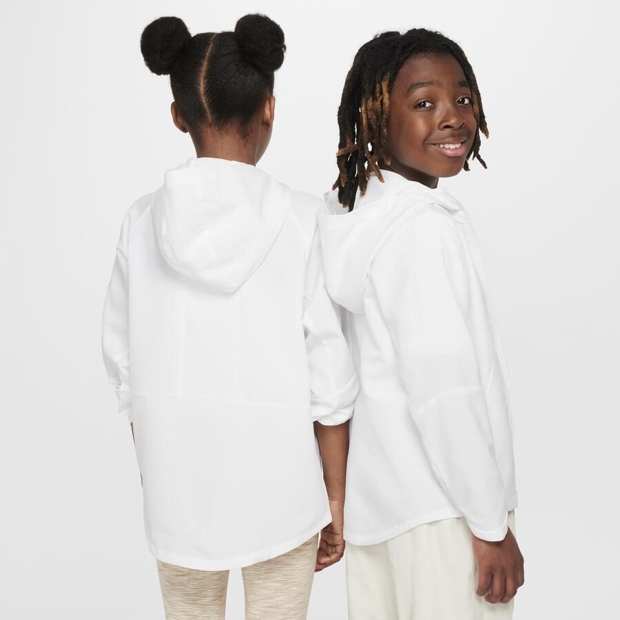 Nike Dri-FIT trainingsjack met uv-bescherming voor kids Wit - Foto 4