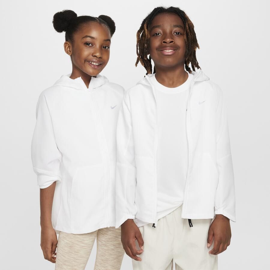 Nike Dri-FIT trainingsjack met uv-bescherming voor kids Wit - Foto 3
