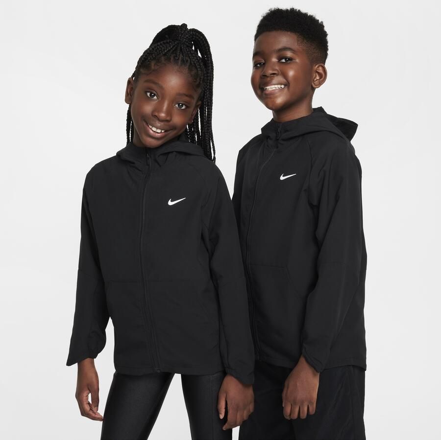 Nike Dri-FIT trainingsjack met uv-bescherming voor kids Zwart - Foto 3
