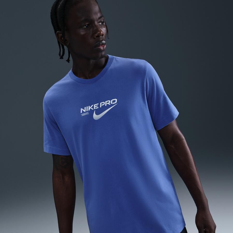 Nike Dri-FIT trainingsshirt voor heren Blauw - Foto 4