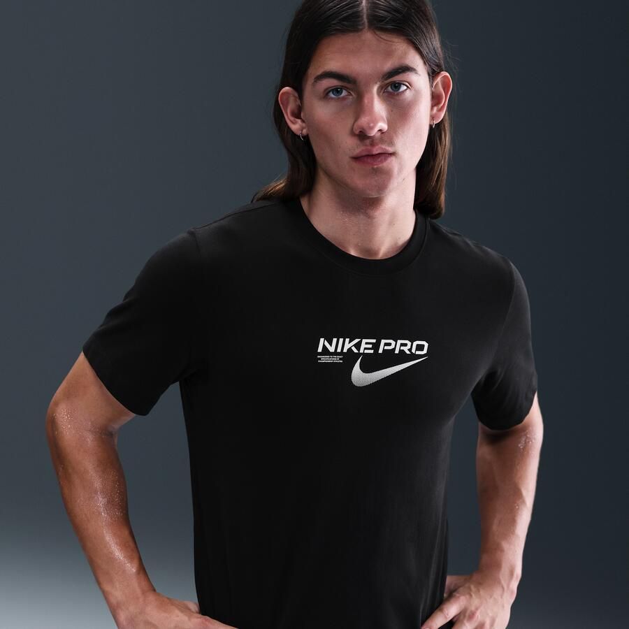 Nike Dri-FIT trainingsshirt voor heren Zwart - Foto 4