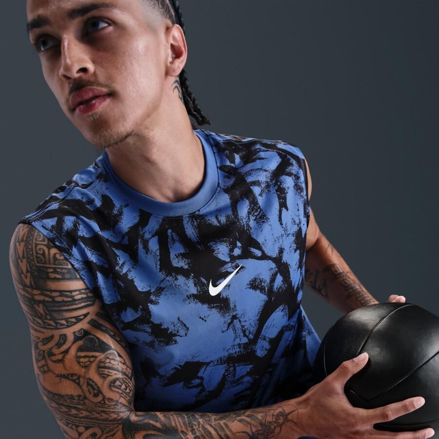 Nike Dri-FIT trainingsshirt zonder mouwen voor heren Blauw - Foto 2