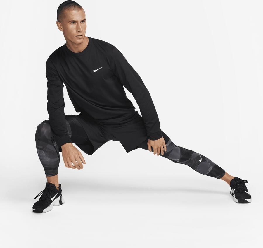 Nike Dri-FIT UV Hyverse fitnesstop met lange mouwen voor heren Zwart - Foto 2