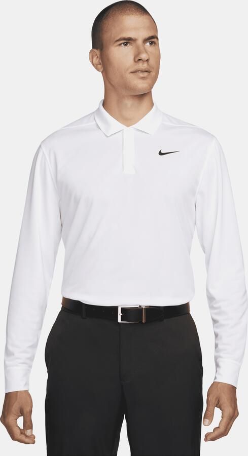 Nike Dri-FIT Victory Golfpolo met lange mouwen voor heren Wit - Foto 2