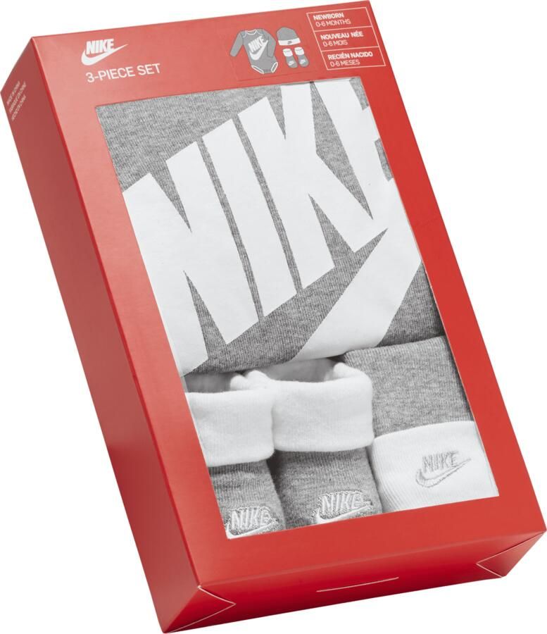 Nike Driedelige babyset (0-6 maanden) Grijs