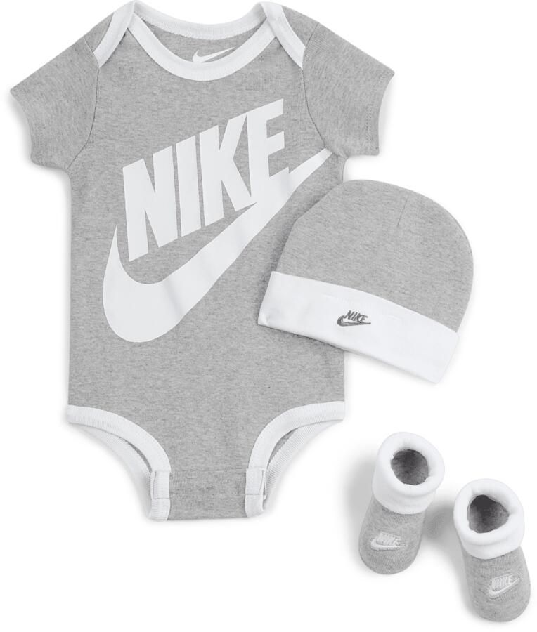 Nike Driedelige babyset (0-6 maanden) Grijs