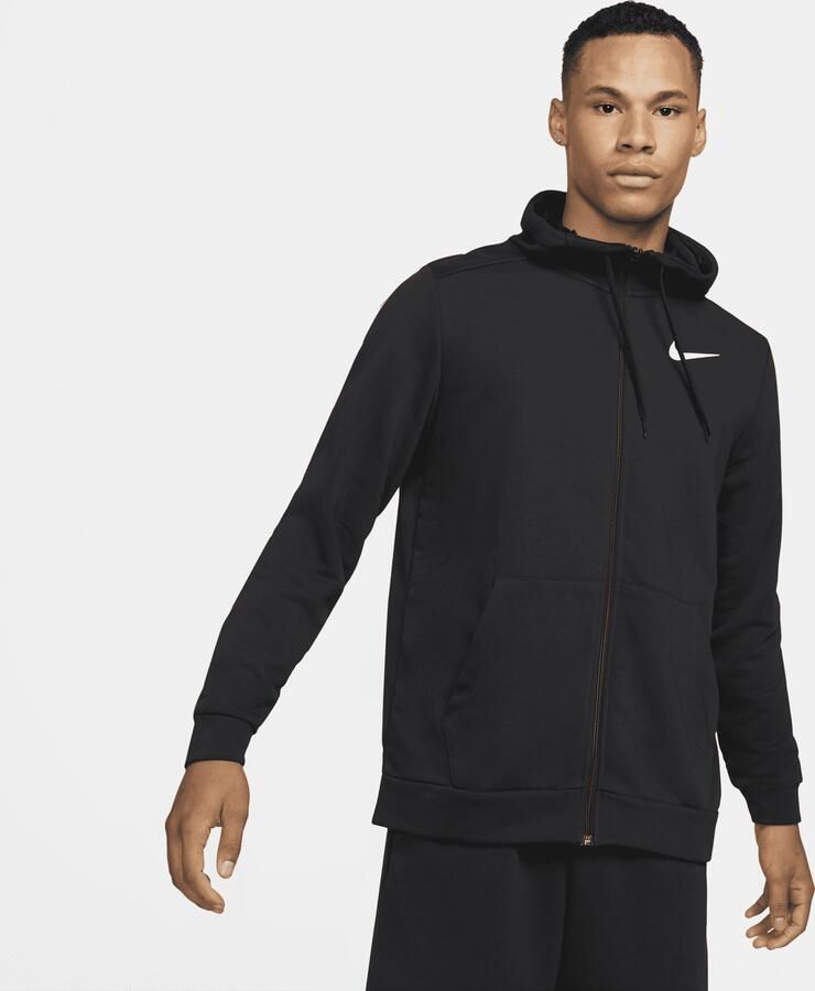 Nike Dry Dri-FIT fitnesstrui met rits en capuchon voor heren Zwart - Foto 3
