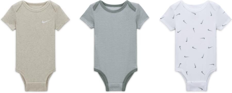 Nike E1D1 mix en match rompertjes voor baby's (0-9 maanden 3 stuks) Meerkleurig