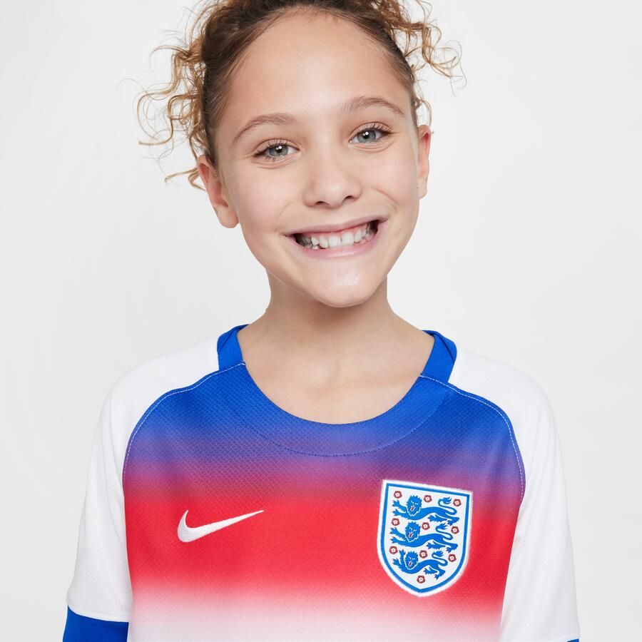 Nike Engeland 2025 Stadium Thuis (vrouwenelftal) Dri-FIT replicavoetbalshirt voor kids Blauw