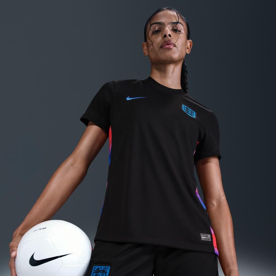 Nike Engeland 2025 Stadium Uit (vrouwenelftal) Dri-FIT replicavoetbalshirt voor dames Zwart - Foto 4