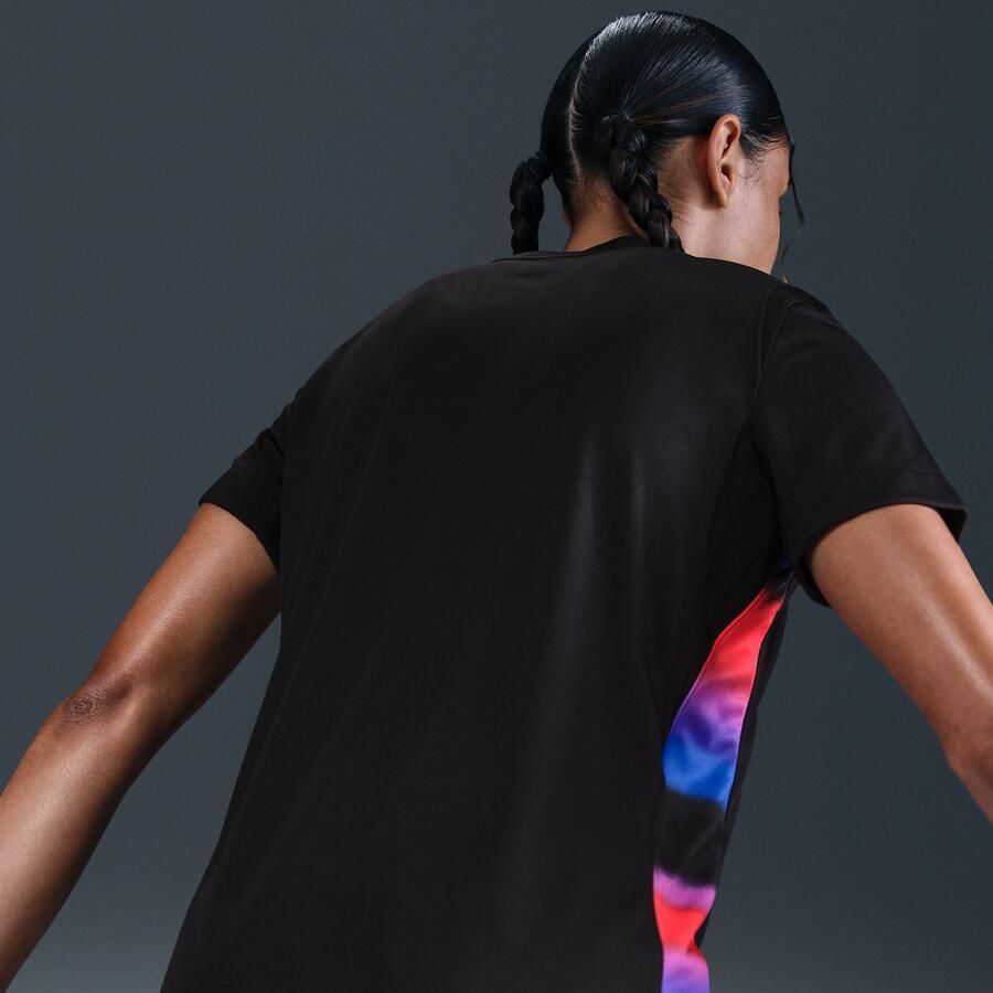 Nike Engeland 2025 Stadium Uit (vrouwenelftal) Dri-FIT replicavoetbalshirt voor dames Zwart